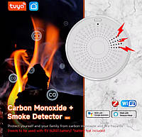 Датчик диму та чадного газу ZigBee Tuya Smart Life з сигналізацією 85дБ і сповіщеннями на смартфоні - Зображення 3