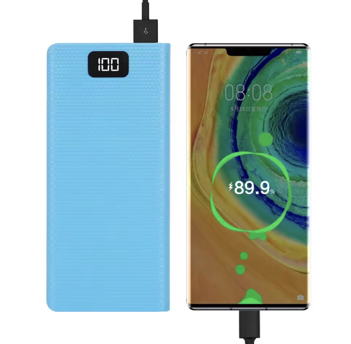 Powerbank 28000 mAh 5 V/2 A з двома USB-виходами портативний зарядний акумулятор повербанк - Зображення 4