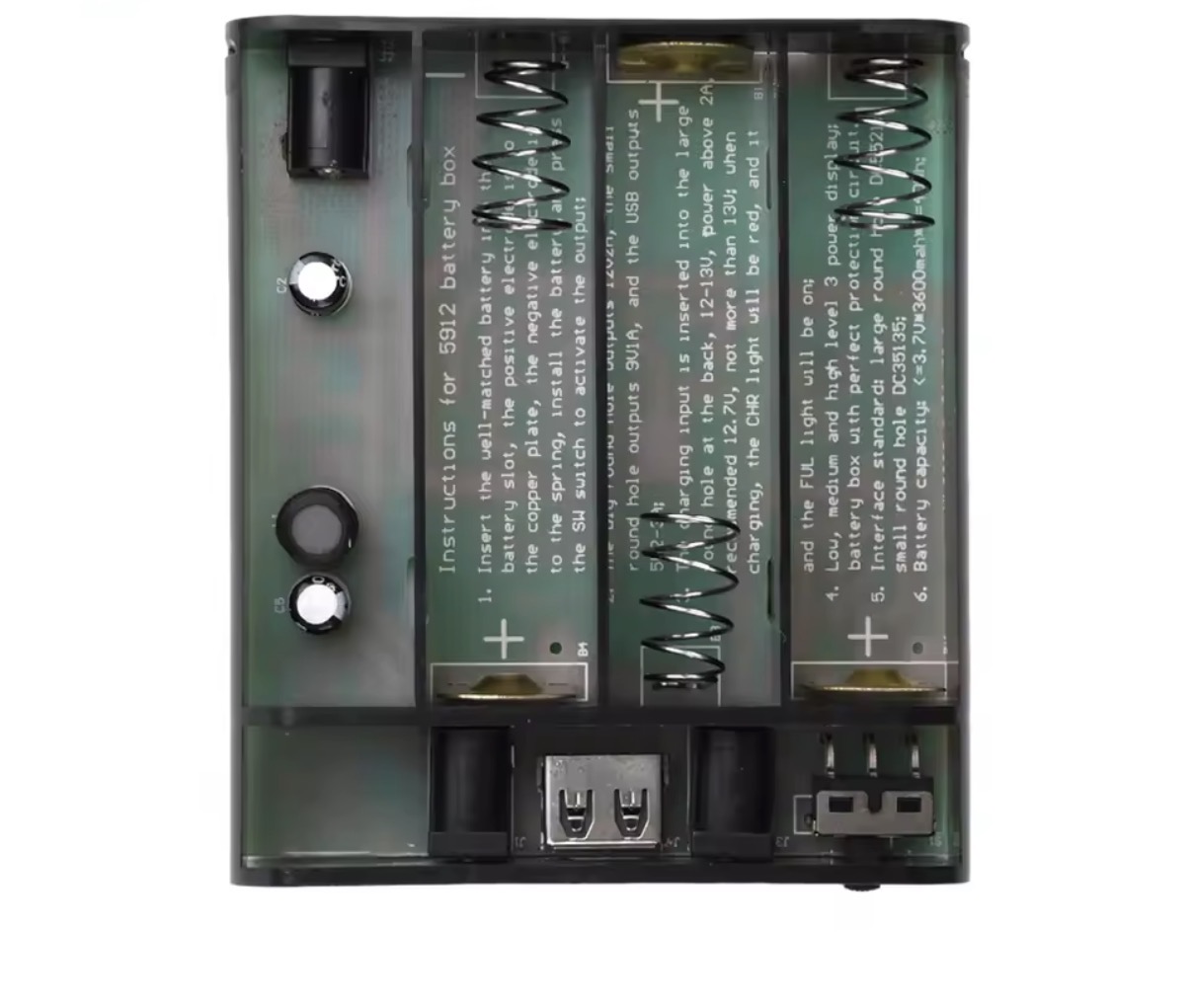 Універсальний безперебійник, Powerbank (під 3 АКБ), повербанк, UPS для роутера, камер ітд з роз'ємом USB+2*DC - Зображення 2