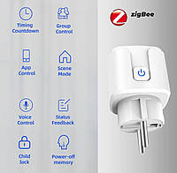 Розумна розетка 16-20А ZigBee 3.0 з енергомоніторингом, підтримка Zigbee2MQTT і Home Assistant - Зображення 2