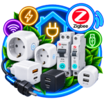 Розетки, автомати та USB адаптери