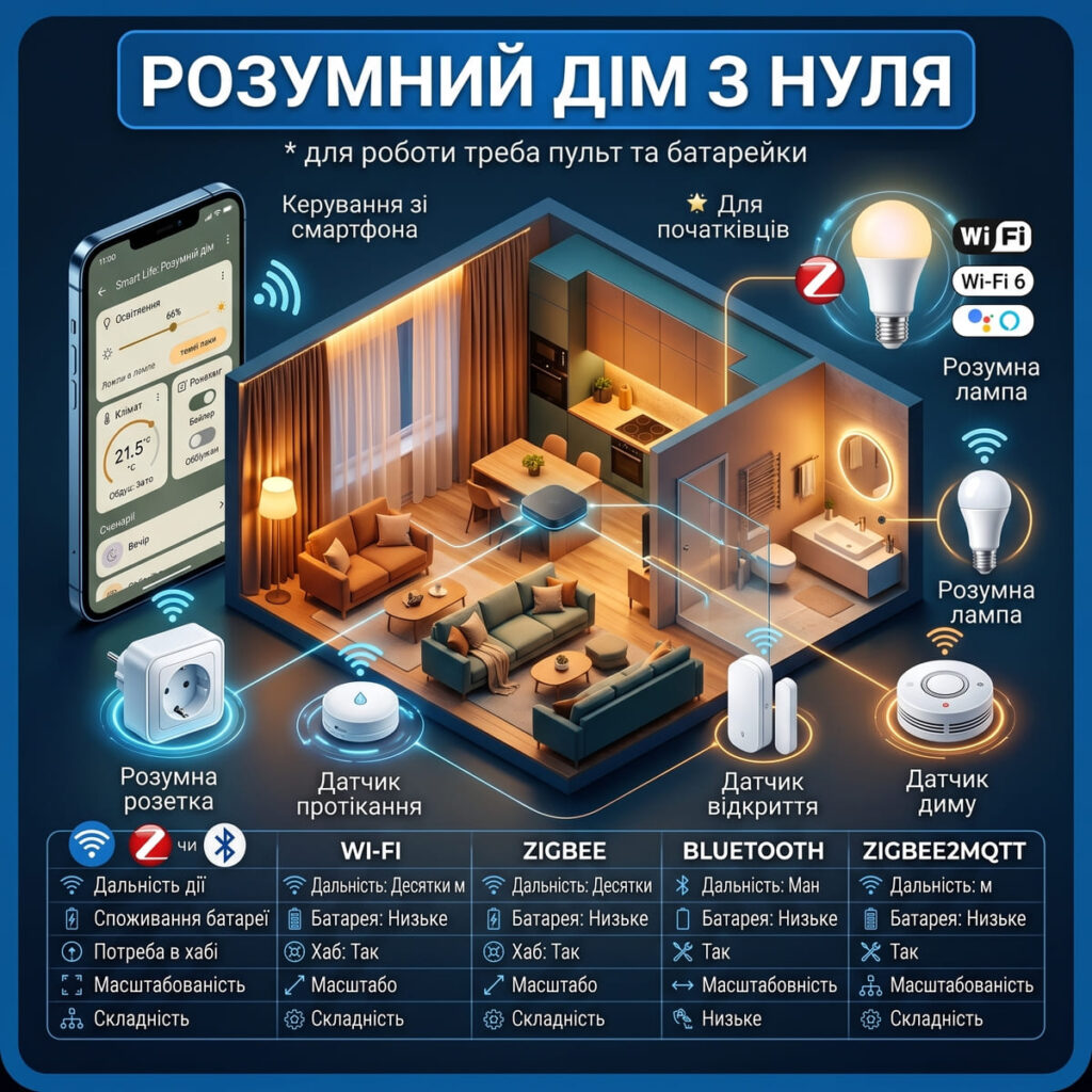 Розумний дім з нуля: покроковий гайд для початківців