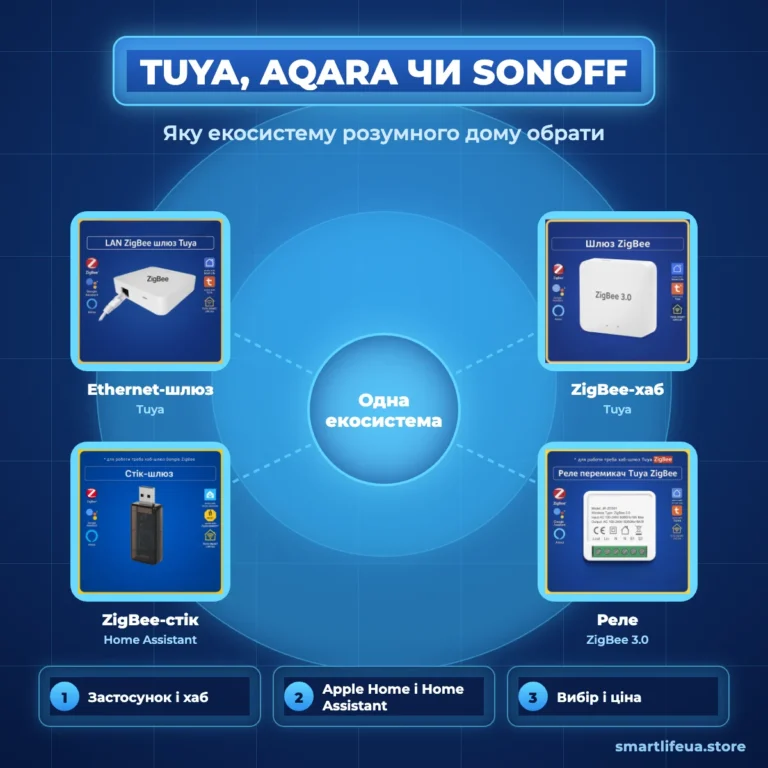 Tuya, Aqara чи Sonoff: яку екосистему розумного дому обрати